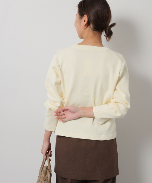 JOURNAL STANDARD relume(ジャーナルスタンダード レリューム)の「《WEB限定追加》ウォッシャブルスポンジニットクルーネックカーディガン(カーディガン/ボレロ・レディース・ネイビー/ホワイト/ブラック・FREE)」の14枚目の写真