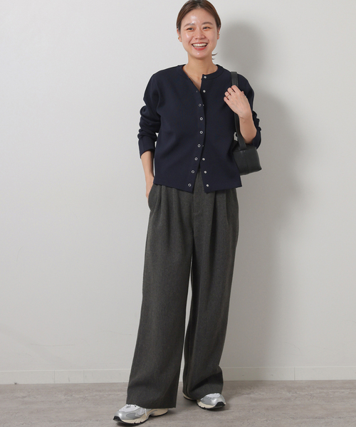 JOURNAL STANDARD relume(ジャーナルスタンダード レリューム)の「《WEB限定追加》ウォッシャブルスポンジニットクルーネックカーディガン(カーディガン/ボレロ・レディース・ネイビー/ホワイト/ブラック・FREE)」の17枚目の写真