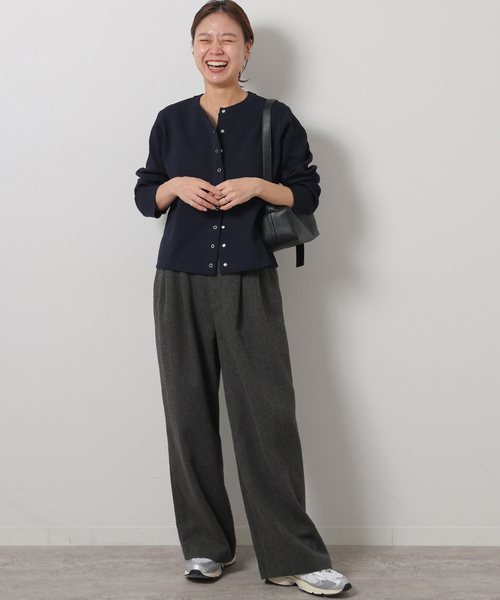 JOURNAL STANDARD relume(ジャーナルスタンダード レリューム)の「《WEB限定追加》ウォッシャブルスポンジニットクルーネックカーディガン(カーディガン/ボレロ・レディース・ネイビー/ホワイト/ブラック・FREE)」の18枚目の写真
