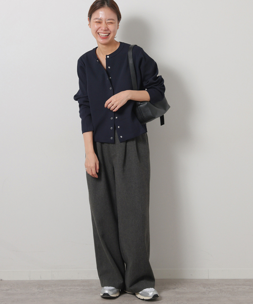 JOURNAL STANDARD relume(ジャーナルスタンダード レリューム)の「《WEB限定追加》ウォッシャブルスポンジニットクルーネックカーディガン(カーディガン/ボレロ・レディース・ネイビー/ホワイト/ブラック・FREE)」の19枚目の写真