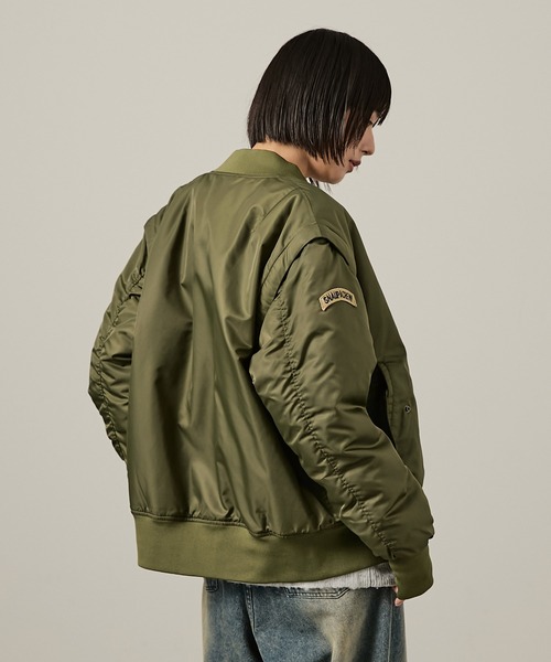 maです Snap club】オーバーサイズ2WAY袖脱着MA-1（MA-1）｜Snap club