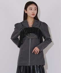 Ezick ANNONIM | Sparkle sheer 2WAYフリルビスチェ(ベスト)