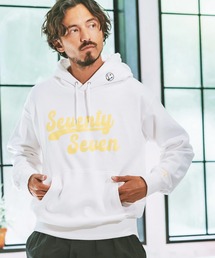 seventy seven（セブンティセブン）の「mpa3537- middle onz sweat P-O hoodie（cursive 24W) パーカー（パーカー）」