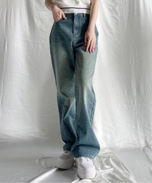 one way | ラインストーンヴィンテージデニム(デニムパンツ)