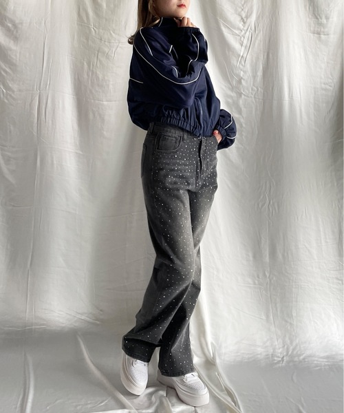 one way（ワンウェイ）の「ラインストーンヴィンテージデニム（デニムパンツ・レディース・ブラック/ブルー・SMALL/MEDIUM）」の6枚目の写真