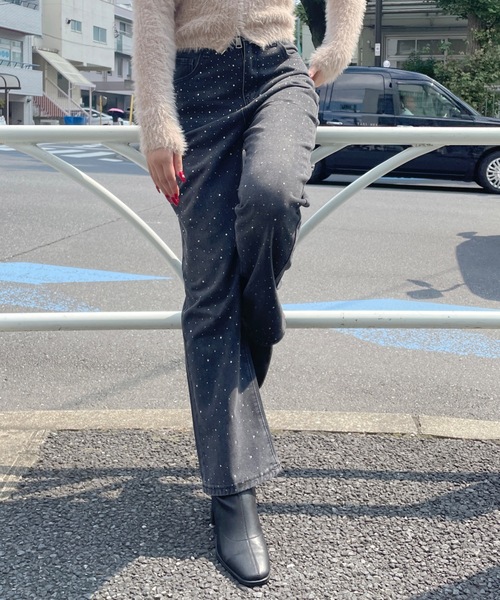 one way（ワンウェイ）の「ラインストーンヴィンテージデニム（デニムパンツ・レディース・ブラック/ブルー・SMALL/MEDIUM）」の12枚目の写真