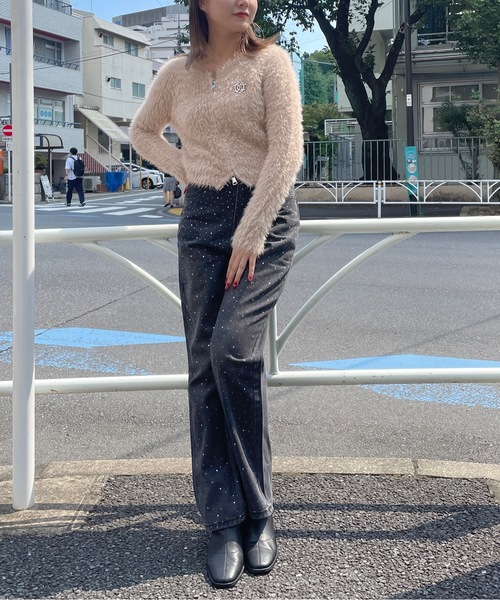 one way（ワンウェイ）の「ラインストーンヴィンテージデニム（デニムパンツ・レディース・ブラック/ブルー・SMALL/MEDIUM）」の11枚目の写真