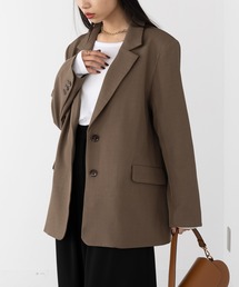 MAISON BREEZE（メゾンブリーズ）の「【MAISON BREEZE】スーツ地ツイルシングルテーラードジャケット 32105H331 XNN（テーラードジャケット）」