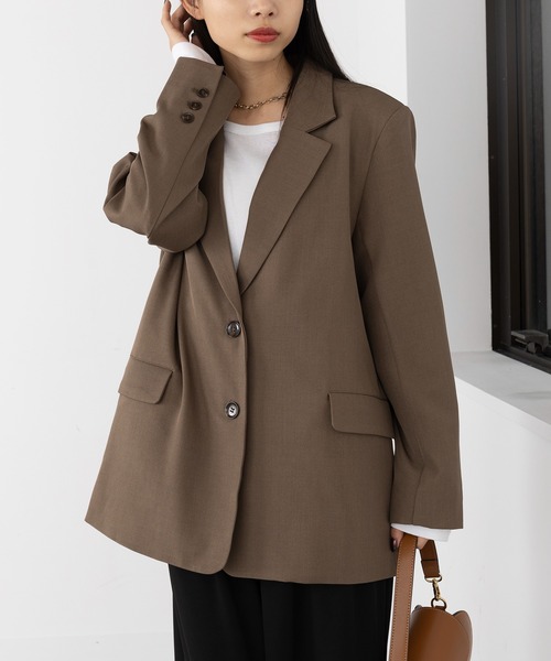 MAISON BREEZE（メゾンブリーズ）の「【MAISON BREEZE】スーツ地ツイルシングルテーラードジャケット 32105H331 XNN（テーラードジャケット・レディース・カーキ/グレー/ブラック・FREE）」の20枚目の写真