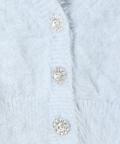 セール】ジュエルボタンカーディガン 150137（カーディガン/ボレロ