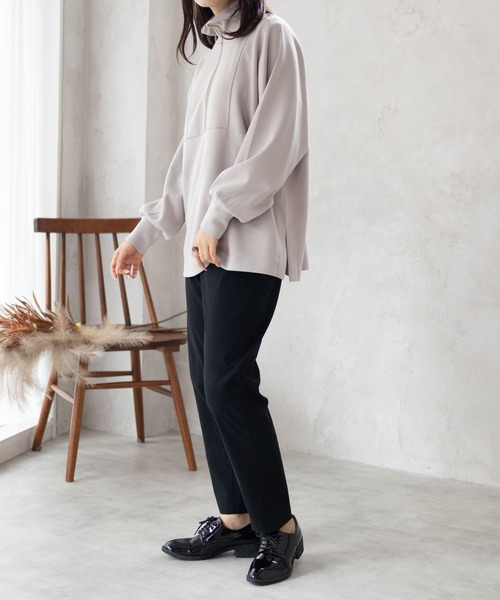 HusHusH（ハッシュアッシュ）の「HusHusH デザインZIPプルオーバー（その他トップス・レディース・グレイッシュベージュ/ブラック/チャコールグレー・M/L）」の5枚目の写真