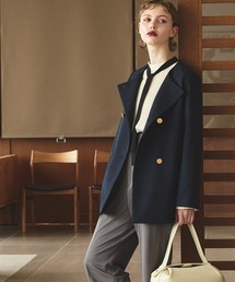 ノーカラーロングジャケット144306