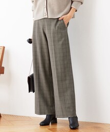 自由区（ジユウク）の「TRギャバ裏起毛チェック柄ワイド パンツ（その他パンツ）」