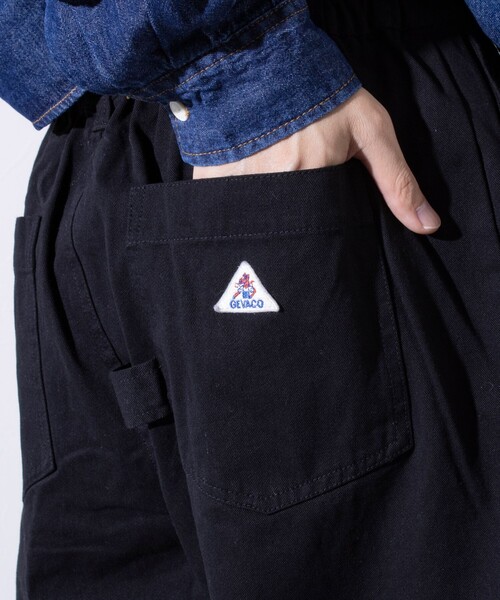 GEVACO（ゲバコ）の「【GEVACO/ゲバコ】イージーウエストストレートパンツ ワンポイントロゴ（チノパンツ・メンズ・ブラック/キャメル/チャコールグレー・M/L）」の6枚目の写真