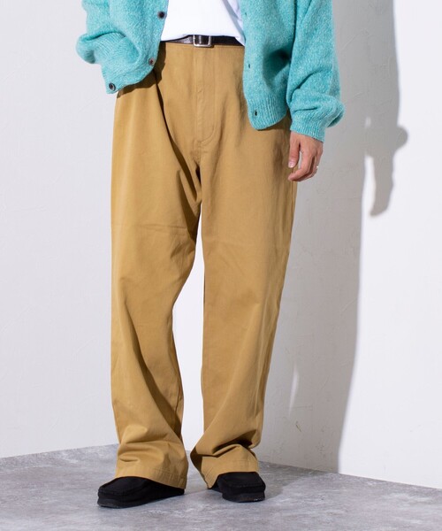 GEVACO（ゲバコ）の「【GEVACO/ゲバコ】イージーウエストストレートパンツ ワンポイントロゴ（チノパンツ・メンズ・ブラック/キャメル/チャコールグレー・M/L）」の8枚目の写真