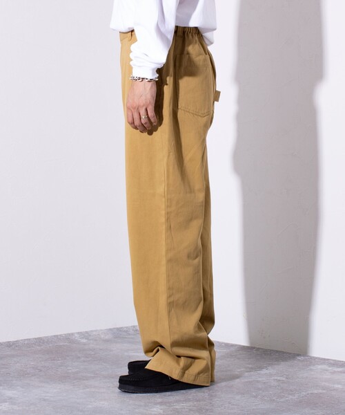 GEVACO（ゲバコ）の「【GEVACO/ゲバコ】イージーウエストストレートパンツ ワンポイントロゴ（チノパンツ・メンズ・ブラック/キャメル/チャコールグレー・M/L）」の13枚目の写真