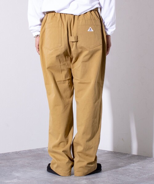 GEVACO（ゲバコ）の「【GEVACO/ゲバコ】イージーウエストストレートパンツ ワンポイントロゴ（チノパンツ・メンズ・ブラック/キャメル/チャコールグレー・M/L）」の14枚目の写真