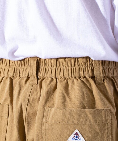 GEVACO（ゲバコ）の「【GEVACO/ゲバコ】イージーウエストストレートパンツ ワンポイントロゴ（チノパンツ・メンズ・ブラック/キャメル/チャコールグレー・M/L）」の16枚目の写真