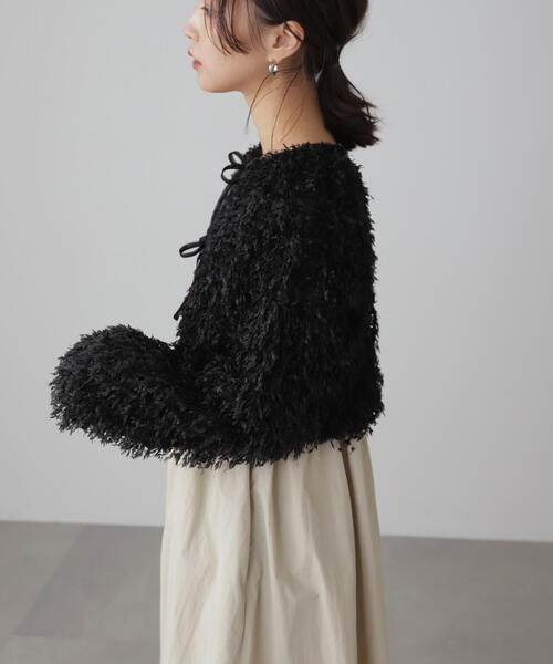 FREE'S MART(フリーズマート)の「◆フェザーライクカーディガン(カーディガン/ボレロ・レディース・ホワイト/ブラック・FREE)」の21枚目の写真