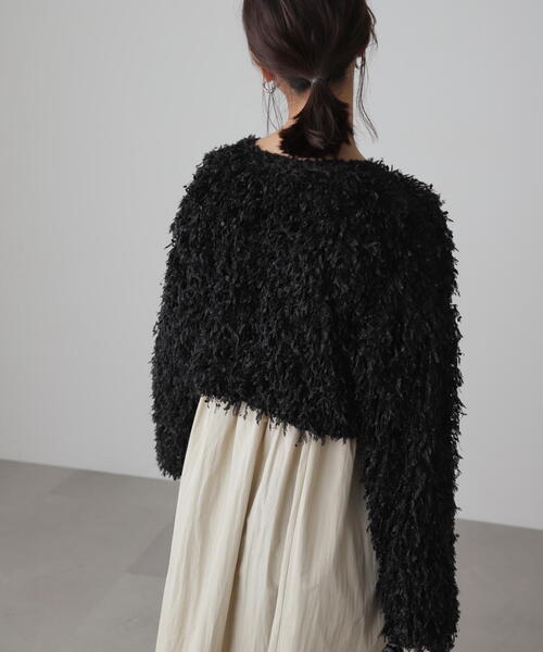 FREE'S MART(フリーズマート)の「◆フェザーライクカーディガン(カーディガン/ボレロ・レディース・ホワイト/ブラック・FREE)」の22枚目の写真