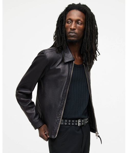 ALLSAINTS(オールセインツ)の「EROL ZIP UP LEATHER JACKET | EROL ジップ アップ レザー ジャケット(その他アウター・メンズ・ブラック・M/S/L/XL/XS)」の5枚目の写真