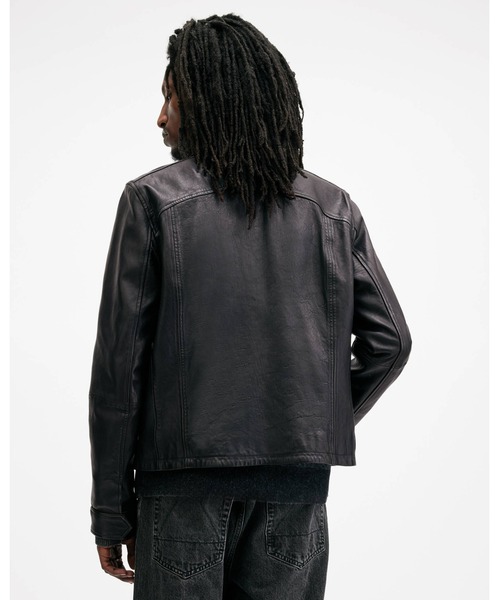 ALLSAINTS(オールセインツ)の「EROL ZIP UP LEATHER JACKET | EROL ジップ アップ レザー ジャケット(その他アウター・メンズ・ブラック・M/S/L/XL/XS)」の7枚目の写真
