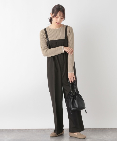 GLOBAL WORK（グローバルワーク）の「メルティリブクルーネックプルオーバー/115928（ニット/セーター・レディース・ベージュ/チャコールグレー/モカ/ブラック/アイボリー・MEDIUM/LARGE）」の17枚目の写真