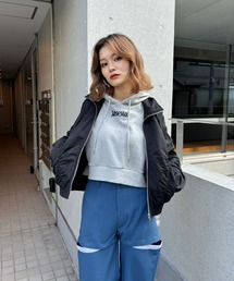 ⭐️限定価格⭐️★ENVYM★ショートボンバーＪＫ ★ムートンジャケット★人気グレー ⭐️限定価格ENVYM☆ショートボンバーJK ☆ムートンジャケット