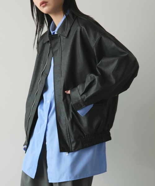 Aunt Marie's（アントマリーズ）の「フェイクレザーオーバーブルゾン（ブルゾン・レディース・ブラック・FREE）」の19枚目の写真