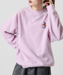 アニマル刺繍 オーバーサイズフリーストレーナー
