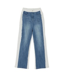 福寿外貌（フクジュガイボウ）の「デニムコンビスウェットパンツ（デニムパンツ）」