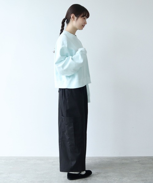 yuni(ユニ )の「強撚ラチネ カーゴパンツ(カーゴパンツ・レディース・ブラック/ベージュ・FREE)」の15枚目の写真