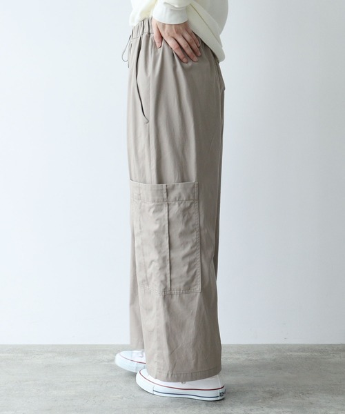 yuni(ユニ )の「強撚ラチネ カーゴパンツ(カーゴパンツ・レディース・ブラック/ベージュ・FREE)」の10枚目の写真