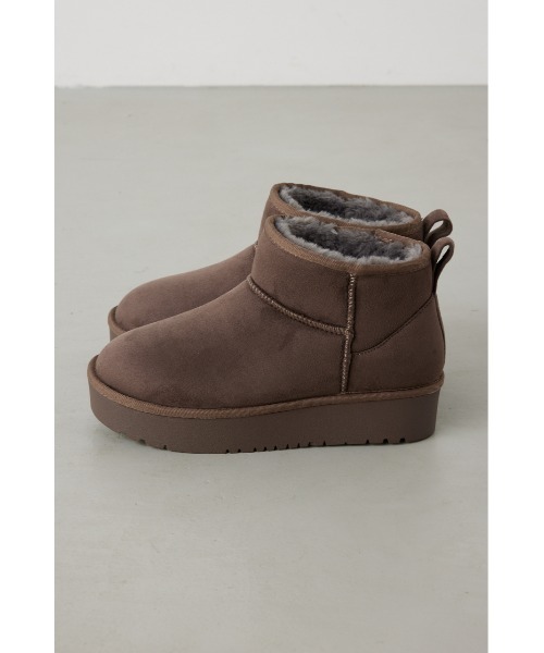 厚底ムートンショートブーツ（ブーツ）｜AZUL BY MOUSSY