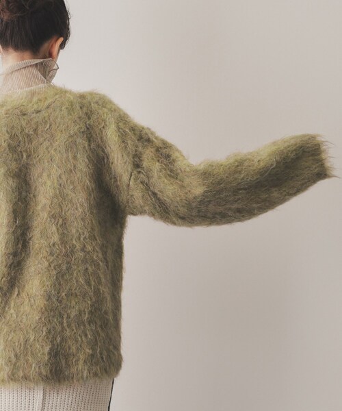 VIRAL.（バイラル）の「【VIRAL．】ブークレシャギーVネックカーディガン（カーディガン/ボレロ・レディース・グリーン/オレンジ・00）」の8枚目の写真