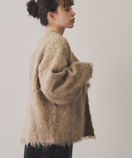 VIRAL.（バイラル）の「【VIRAL．】ブークレシャギーVネックカーディガン（カーディガン/ボレロ・レディース・グリーン/オレンジ・00）」の14枚目の写真