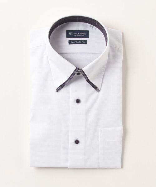 超形態安定ノーアイロン ドゥエボットーニ 長袖ビジネスワイシャツ（ビジネスシャツ）｜TOKYO SHIRTS（トウキョウシャツ）
