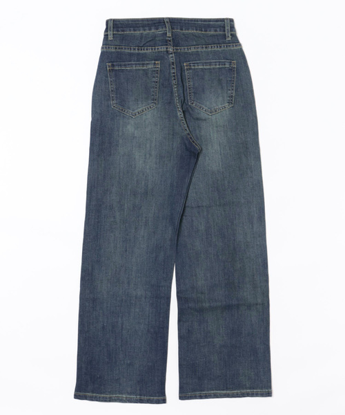 tocco closet(トッコ クローゼット)の「【ZOZO限定】スパークルパールデニムパンツ(デニムパンツ・レディース・ブルー・M)」の2枚目の写真