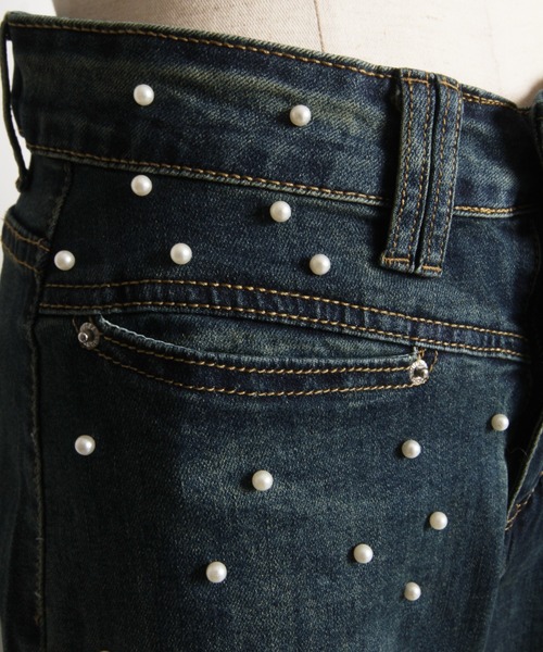 tocco closet(トッコ クローゼット)の「【ZOZO限定】スパークルパールデニムパンツ(デニムパンツ・レディース・ブルー・M)」の17枚目の写真