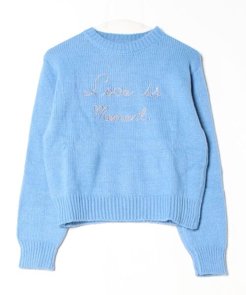 ニット セーター RELACLO select 英字刺繍カラーニットプルオーバー レディース RELACLO select 英字刺繍カラーニットプルオーバー（ニット