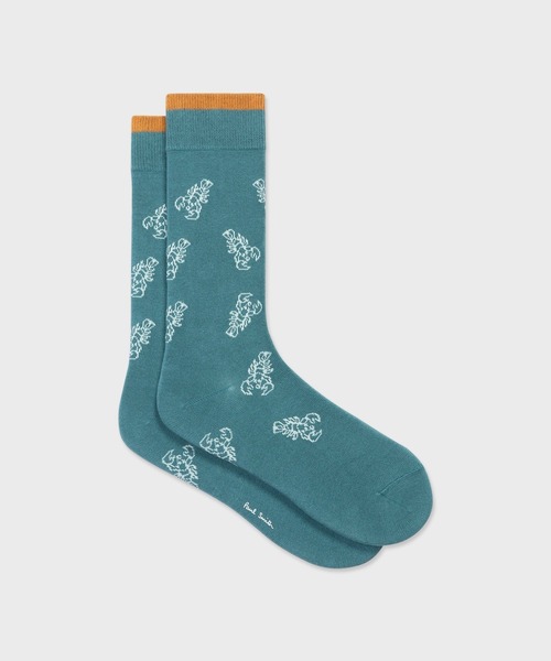 Paul Smith(ポールスミス)の「“Lobsters” カジュアルソックス【240646 CS】(ソックス/靴下・メンズ・ブルーグリーン/ブラック・25-27)」の2枚目の写真