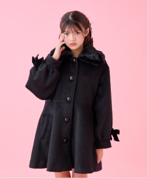 by LOVEiT(バイラビット)の「切替え2WAYコート(ダウンジャケット/コート・キッズ・キナリ/ブラック・150cm/140cm/120cm/130cm/160cm)」の2枚目の写真
