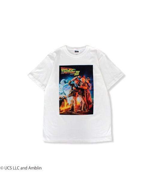 minius(ミニウス)の「『バック・トゥ・ザ・フューチャー3』"""Back to the FutureⅢ"" T-Shirt" 半袖プリントTシャツ ビックシルエット ピグメント加工 ヴィンテージライク(Tシャツ/カットソー・メンズ・チャコール/ホワイト・X-LARGE/LARGE/MEDIUM)」の6枚目の写真