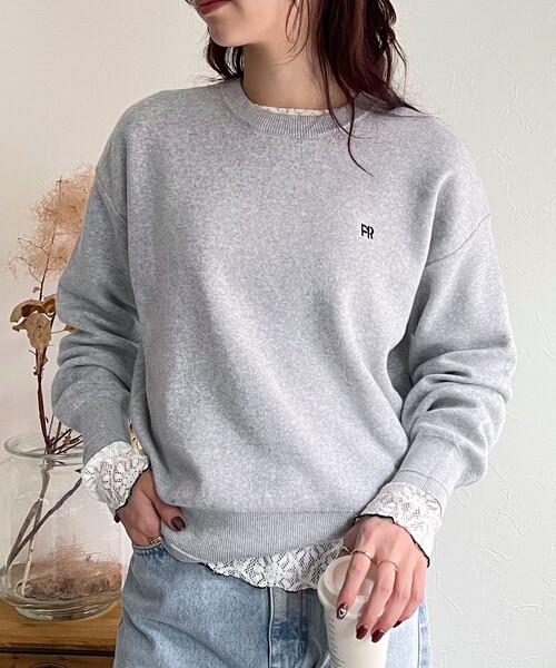 fredy emue（フレディエミュ）の「ストレッチレースロンTシャツ（Tシャツ/カットソー・レディース・オフホワイト/ブラック・38）」の3枚目の写真