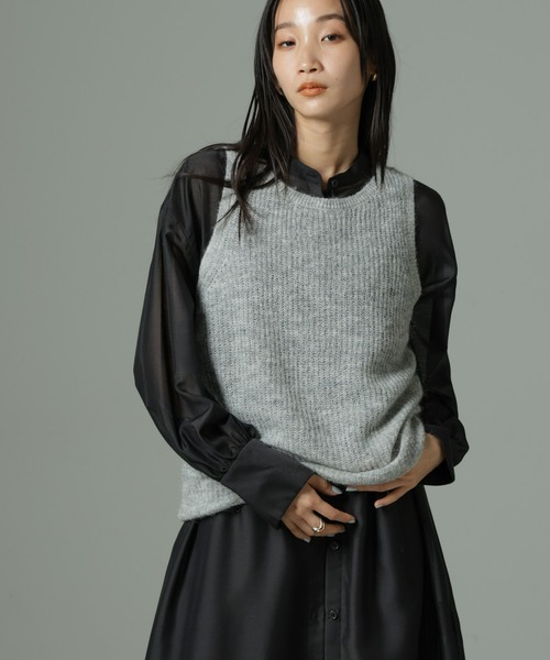 AQUOIBONISTE ナノユニバース アルパカ混コート　日本製　46 NANO universe｜リラックス畦ニット | Rakuten Fashion(楽天