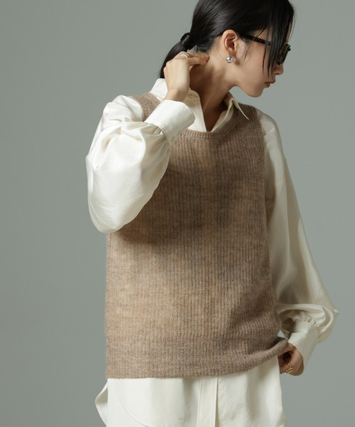 AQUOIBONISTE ナノユニバース アルパカ混コート　日本製　46 NANO universe｜リラックス畦ニット | Rakuten Fashion(楽天