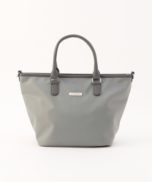 MONO　COMME CA（モノコムサ）の「ナイロンミニトート（トートバッグ・レディース・グレー/ブラック・FREE）」の9枚目の写真