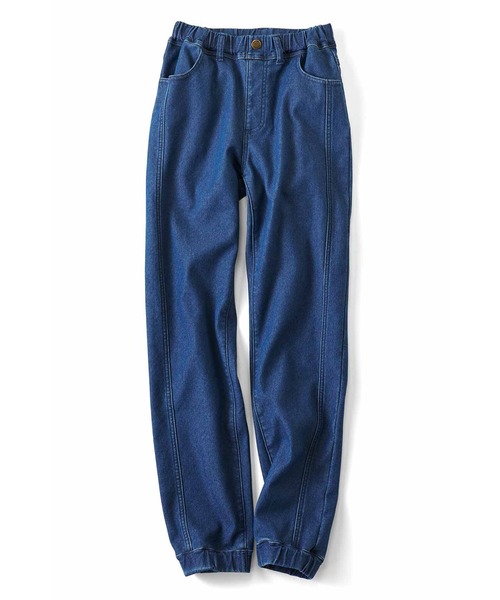 Live in comfort(リブインコンフォート)の「【低身長/高身長サイズあり】リブ イン コンフォート 軽やかなはき心地!ぬくぬくしあわせな裏ボアライトジョガーパンツ(デニムパンツ・レディース・ブルー/インディゴブルー・9/8/7/6/2/1/3/4/5/10/12/13/14/11)」の13枚目の写真
