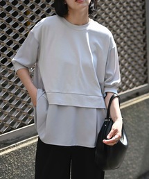 レイヤード半袖フレアTシャツ