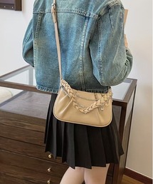 ハートチャーム付きチェーン2WAYハンドルショルダーバッグ